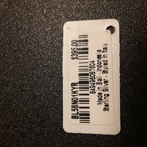 Genuine Adami & Martucci Sterling Silver Kyanite and Circle Necklace 18" - Picture 9 of 10